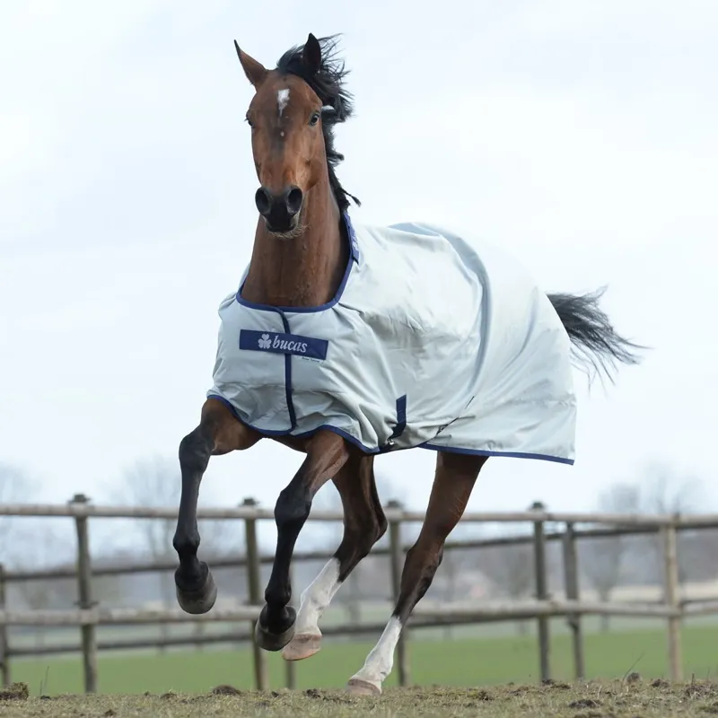 Bucas Power 0g Standard Neck Turnout Blanket - Silver-3