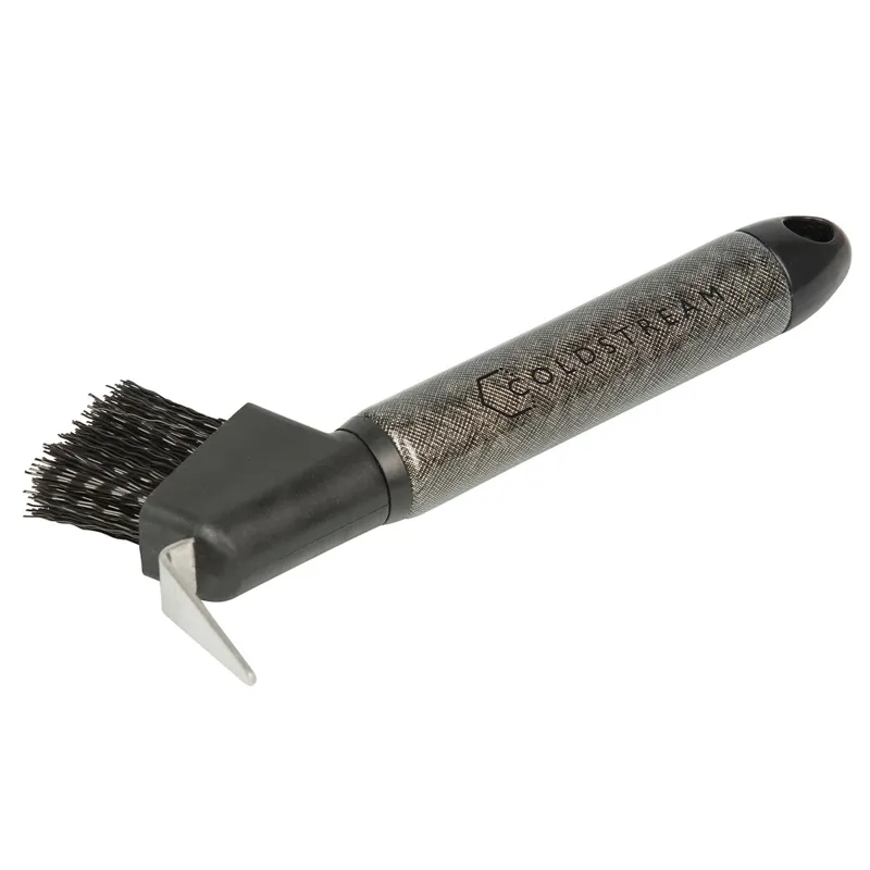 Coldstream Shine Hoof Pick / Brush - Black / Silver