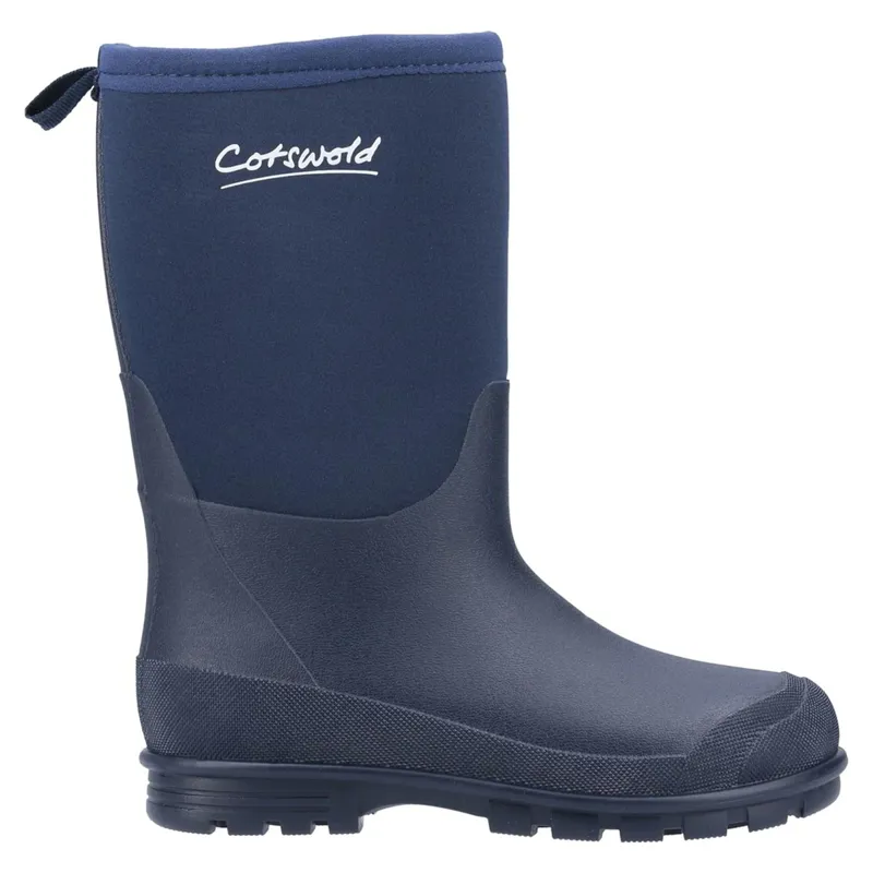 Cotswold Hilly Neoprene Junior Rain Boots - Navy