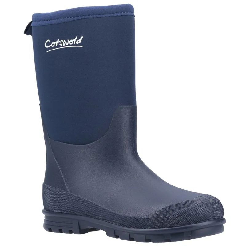 Cotswold Hilly Neoprene Junior Rain Boots - Navy-1