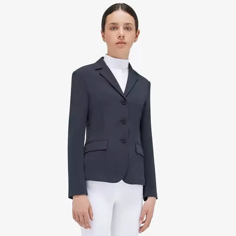 Cavalleria Toscana Hunter Junior Girls Show Coat - Navy-2
