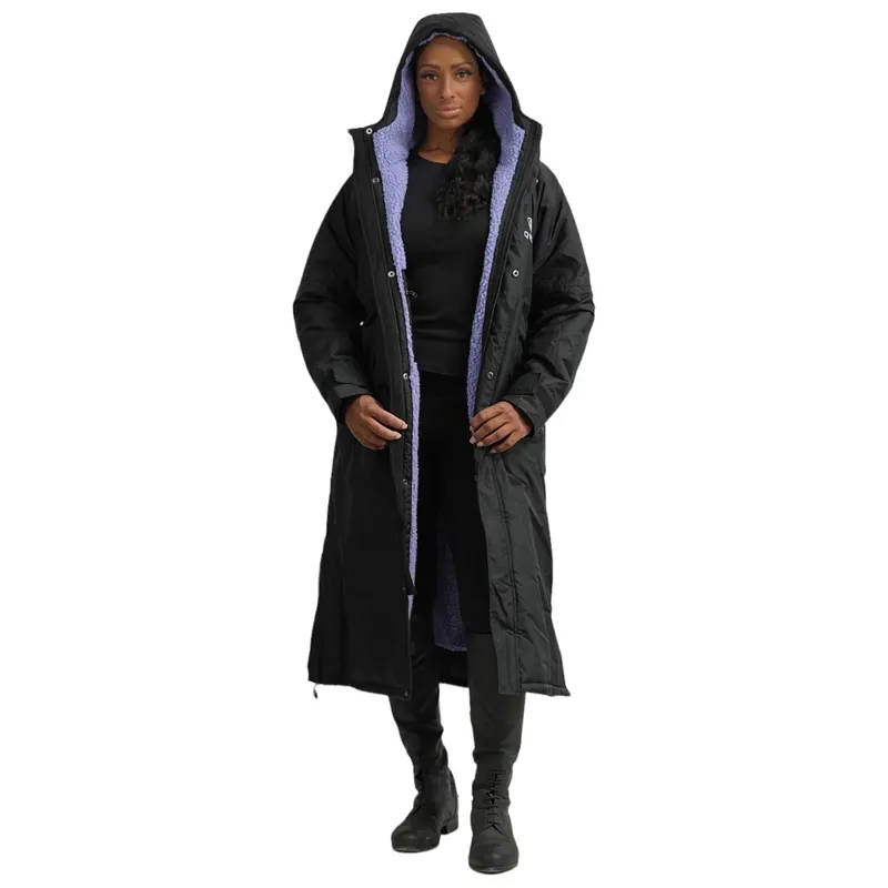 EQUIDRY Evolution Thick Fleece Lined Waterproof Jacket - Black/Lilac-7