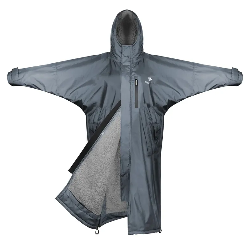 EQUIDRY Evolution Fleece Lined Waterproof Jacket - Charcoal/Grey