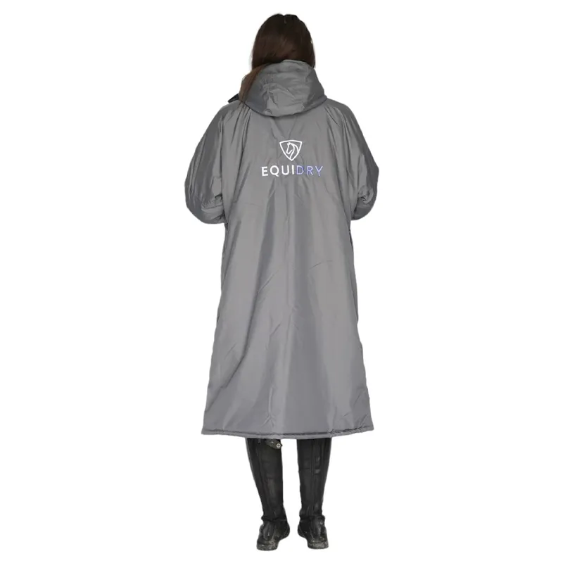 EQUIDRY Evolution Thick Fleece Lined Waterproof Jacket - Gray/Lilac-6