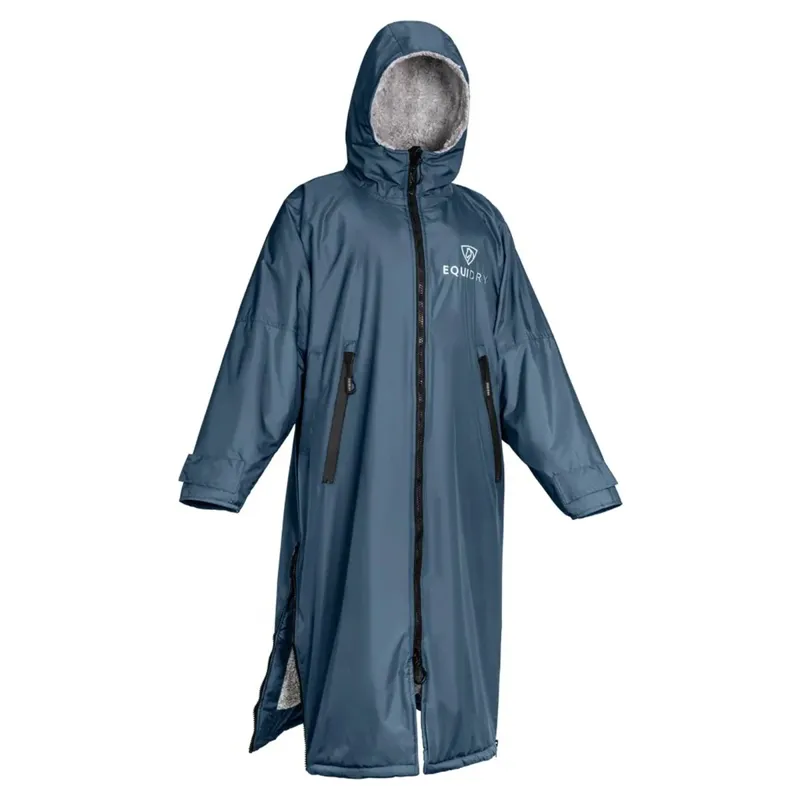 EQUIDRY Original Fleece Lined Waterproof Jacket - Steel Blue/Gray