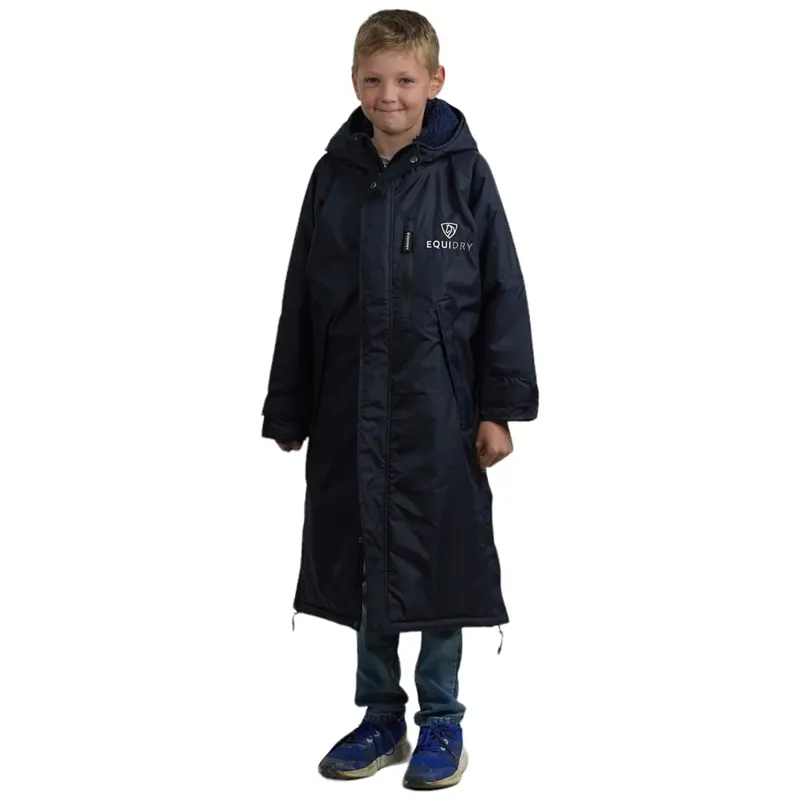 EQUIDRY Evolution Thick Fleece Lined Junior Jacket - Dark Navy/Navy-5