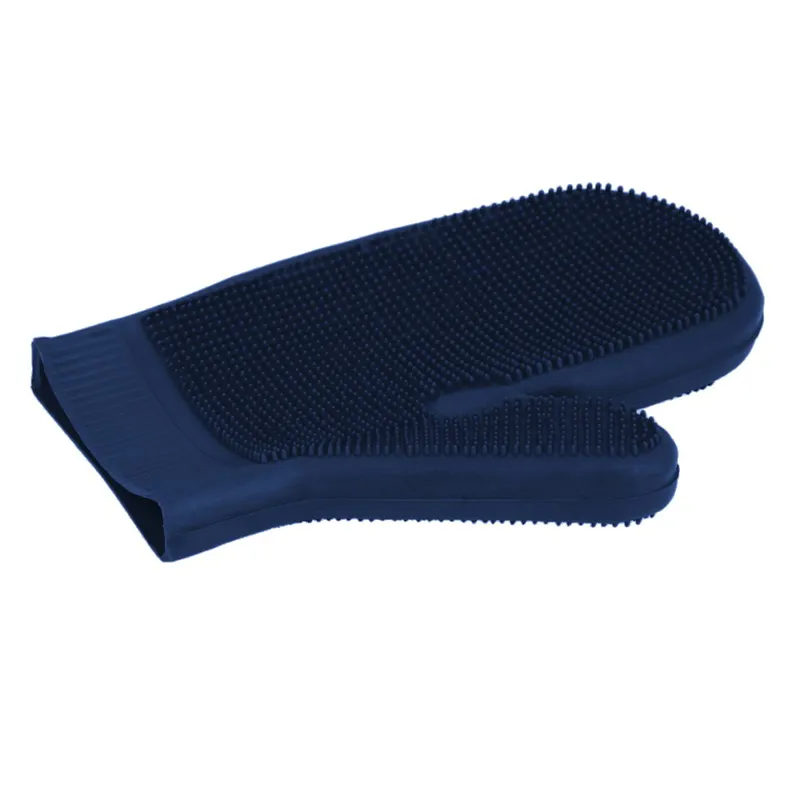 Hippo-Tonic Double-Sided Grooming Mitt - Navy