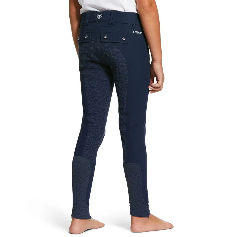Ariat Tri Factor Grip Full Seat Youth Breeches - Navy-1
