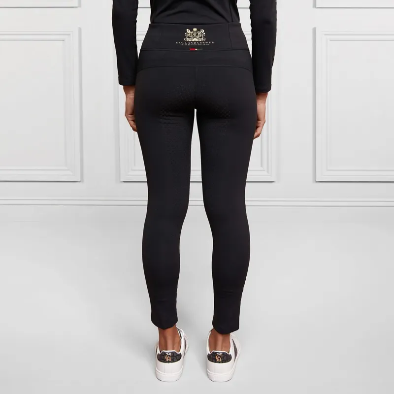 Holland Cooper Halcot Full Grip Ladies Thermal Riding Tights - Black-1