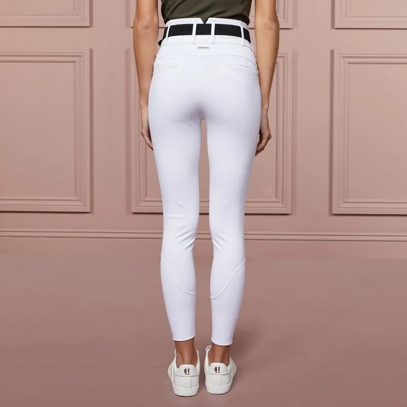 Holland Cooper Premium High Rise Women's Competition Breeches - White-1