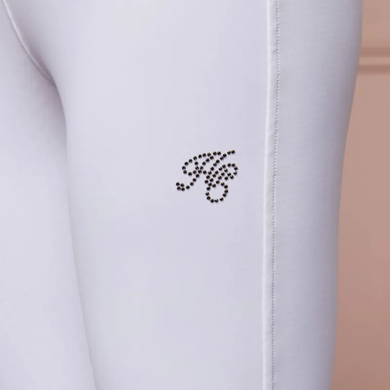 Holland Cooper Premium High Rise Women's Competition Breeches - White-2