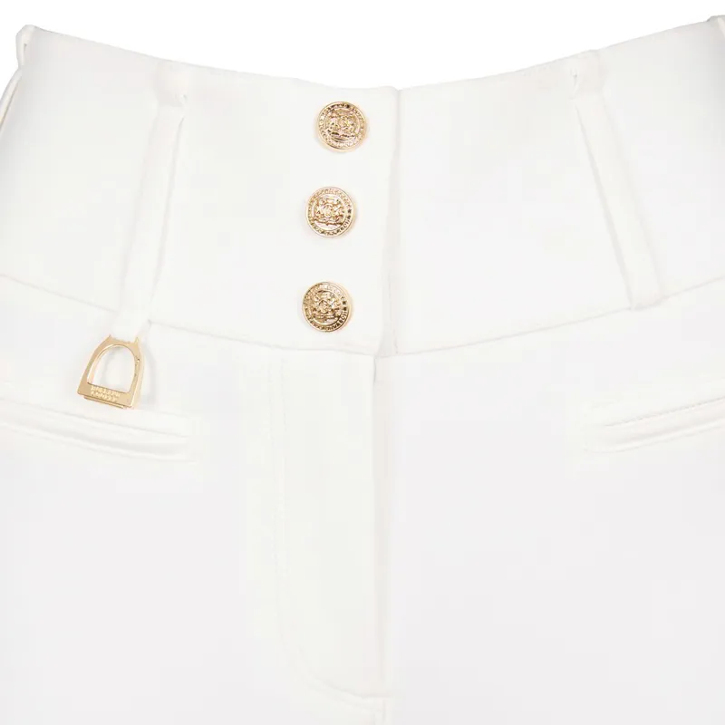 Holland Cooper Premium High Rise Women's Competition Breeches - White-5