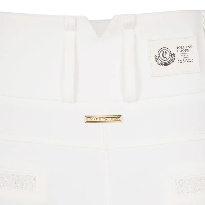 Holland Cooper Premium High Rise Women's Competition Breeches - White-6
