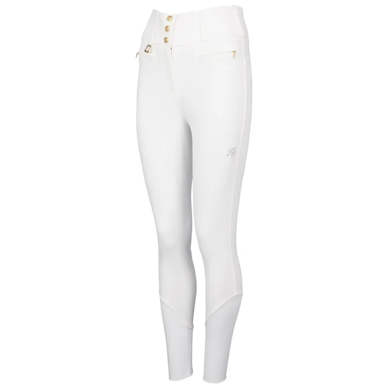 Holland Cooper Premium High Rise Women's Competition Breeches - White-7