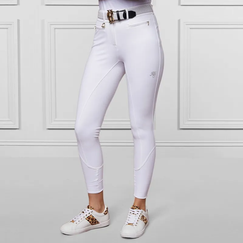 Holland Cooper Premium Mid Rise Women's Competition Breeches - White