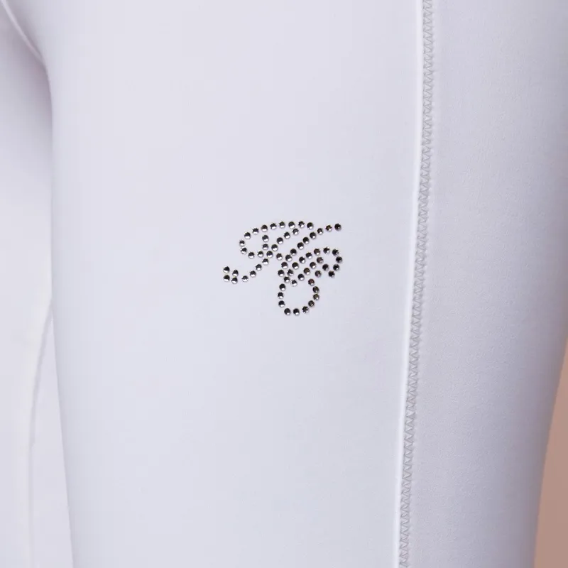 Holland Cooper Premium Mid Rise Women's Competition Breeches - White-2