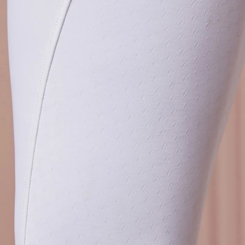 Holland Cooper Premium Mid Rise Women's Competition Breeches - White-3