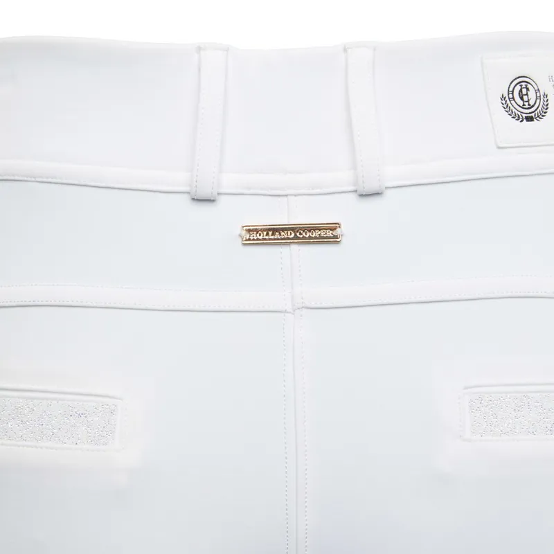 Holland Cooper Premium Mid Rise Women's Competition Breeches - White-4