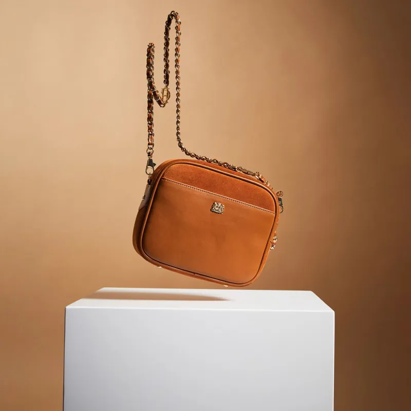 Holland Cooper Soho Camera Bag - Tan Suede-4