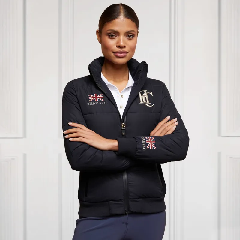 Holland Cooper Team Hooded Women's Padded Jacket - Ink Navy