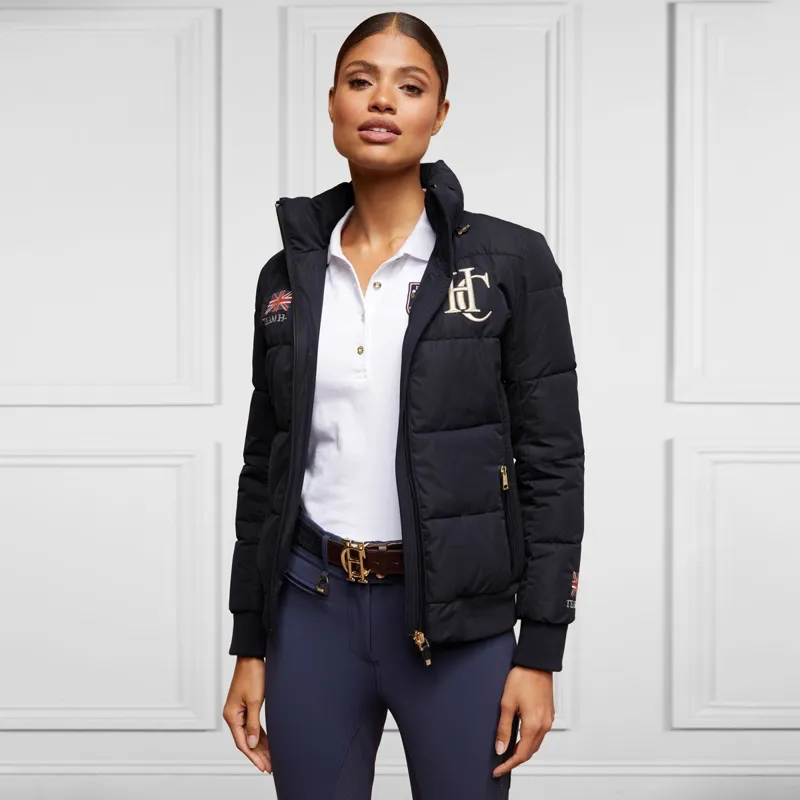 Holland Cooper Team Hooded Women's Padded Jacket - Ink Navy-2