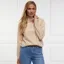 Holland Cooper Tori Half Zip Knit Ladies Sweater - Camel