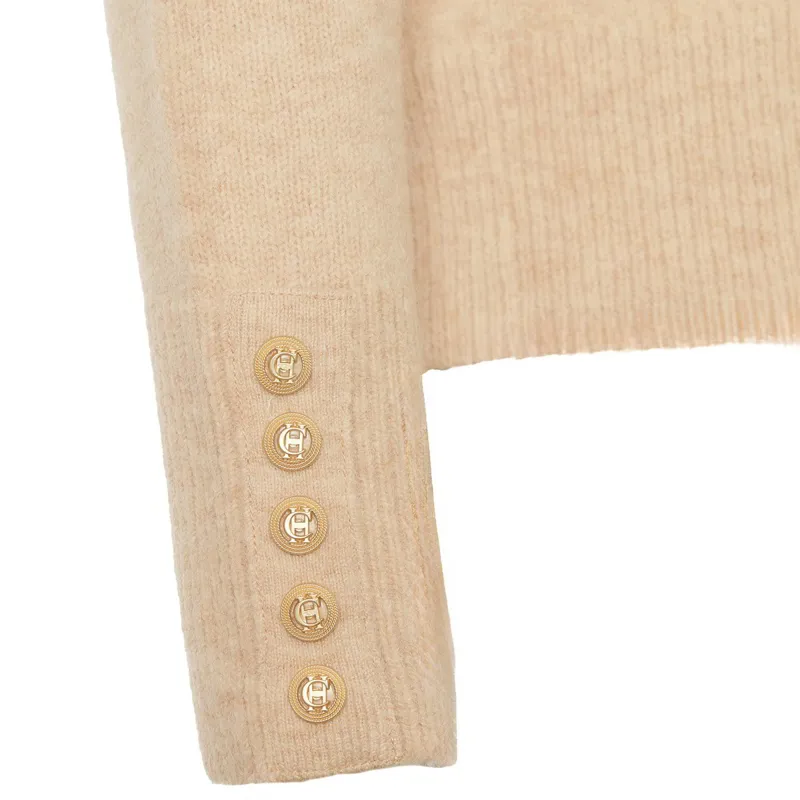 Holland Cooper Tori Half Zip Knit Ladies Sweater - Camel-3