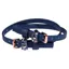 HKM Glamour Biothane Spur Straps - Deep Blue/Rose Gold