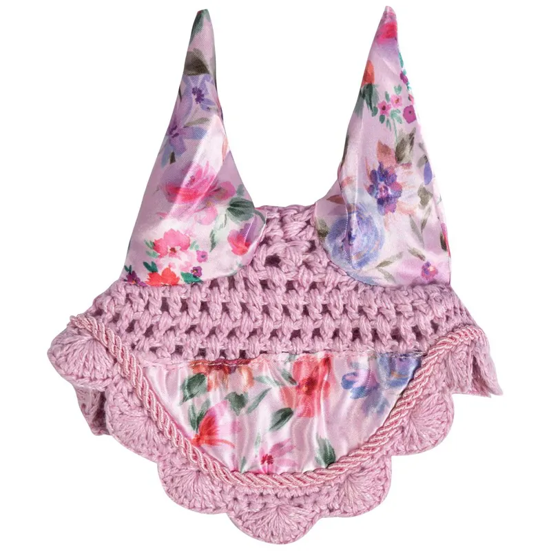 HKM Hobby Horse Competition Ears - Flower Pink