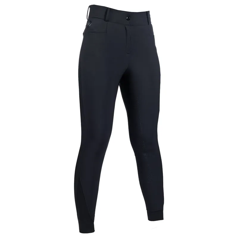 HKM Keep Warm Full Grip Womens Heated Breeches - Black