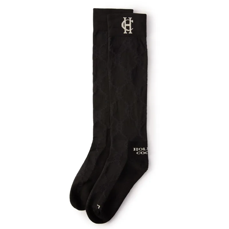 Holland Cooper Tall Riding Socks - Black-4