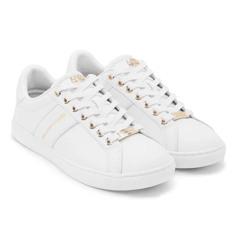 Holland Cooper Knightsbridge Ladies Court Sneakers - White