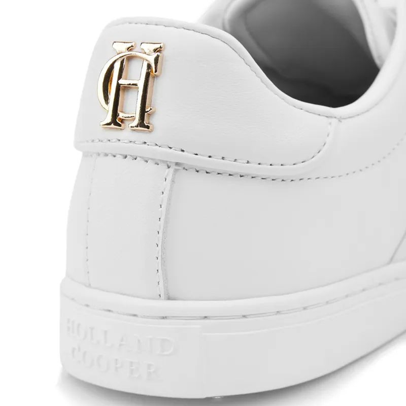 Holland Cooper Knightsbridge Ladies Court Sneakers - White-3