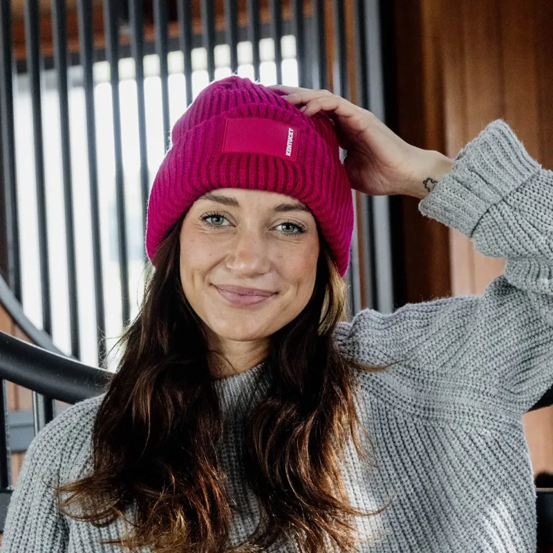 Kentucky Rubber Logo Beanie Hat - Pink-1