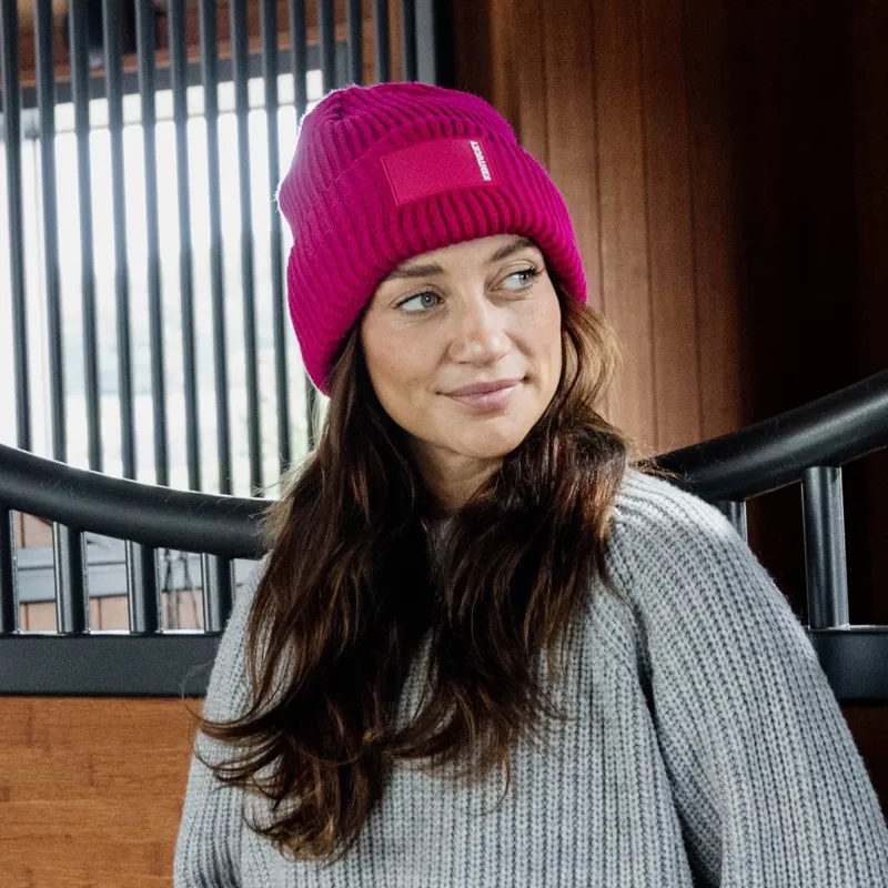 Kentucky Rubber Logo Beanie Hat - Pink-2