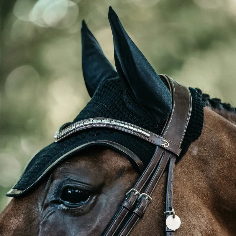 Kentucky Wellington Leather Trim Fly Bonnet - Black-2