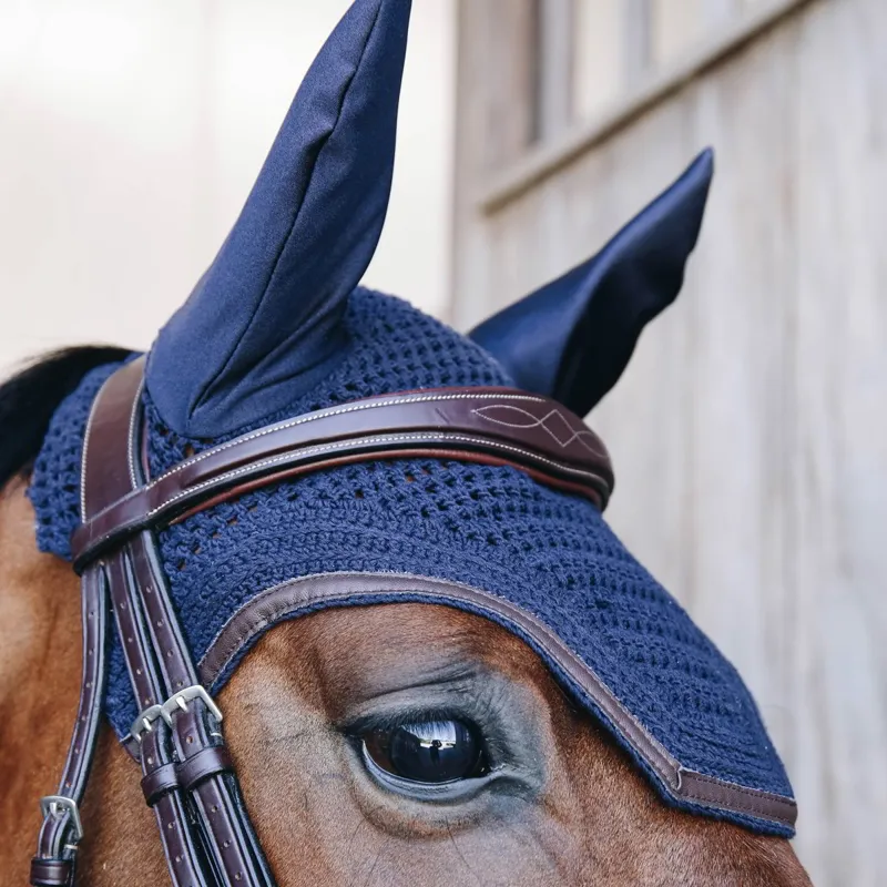 Kentucky Wellington Leather Trim Fly Bonnet - Dark Navy-1