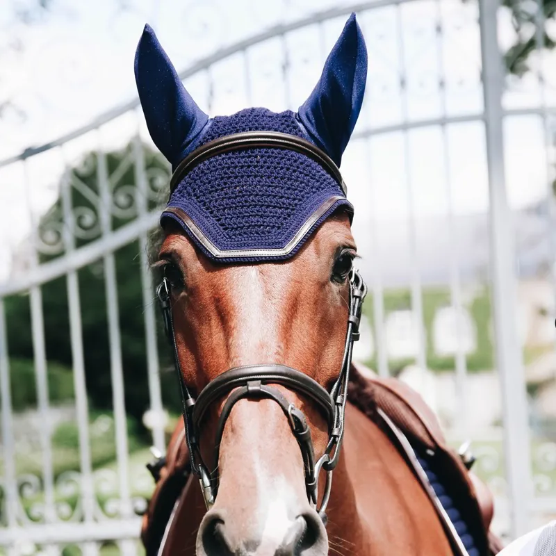 Kentucky Wellington Leather Trim Fly Bonnet - Dark Navy-2