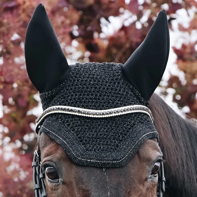 Kentucky Wellington Sparkling Ear Bonnet - Black-1