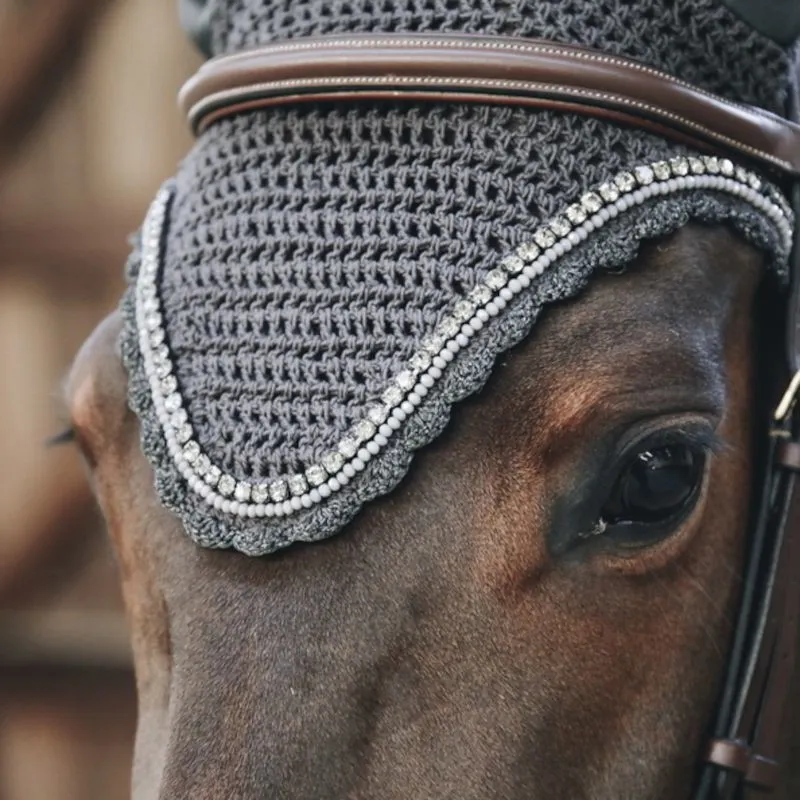 Kentucky Long Stone and Pearl Ear Bonnet - Grey-3