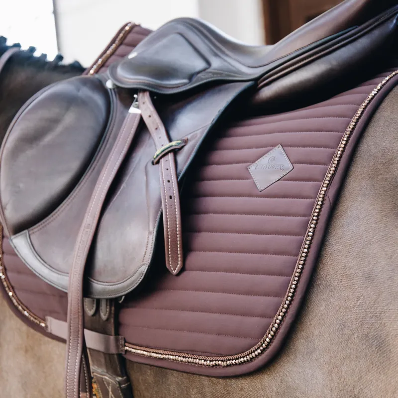 Kentucky Pearls Jumping Saddle Pad - Brown-1