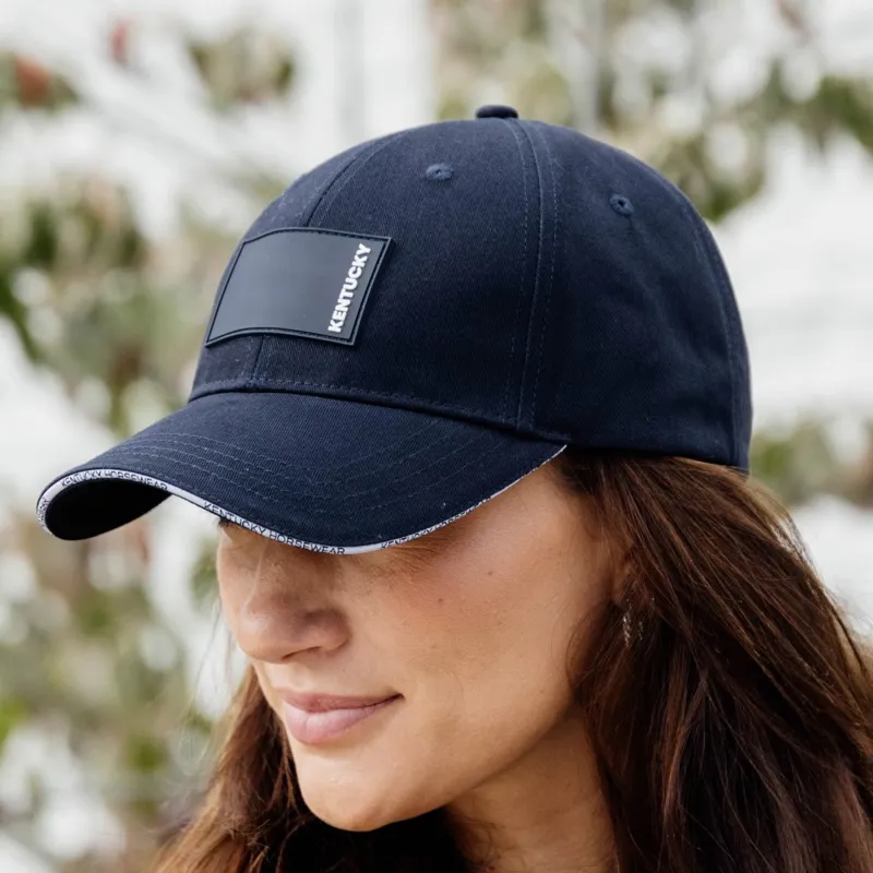 Kentucky Rubber Logo Baseball Cap-Navy-1