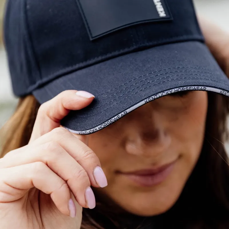 Kentucky Rubber Logo Baseball Cap-Navy-2