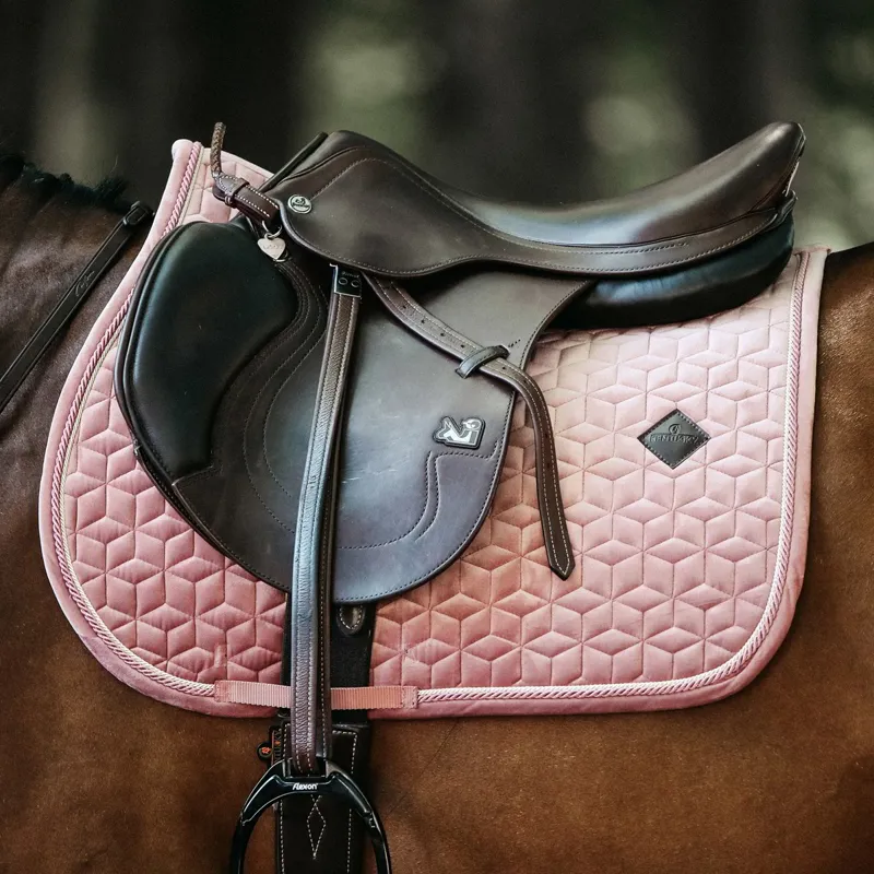 Kentucky Velvet Jumping Saddle Pad - Old Rose-1