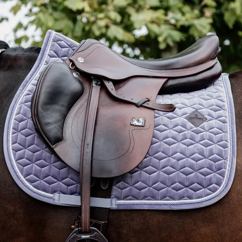 Kentucky Velvet Jumping Saddle Pad - Purple-1