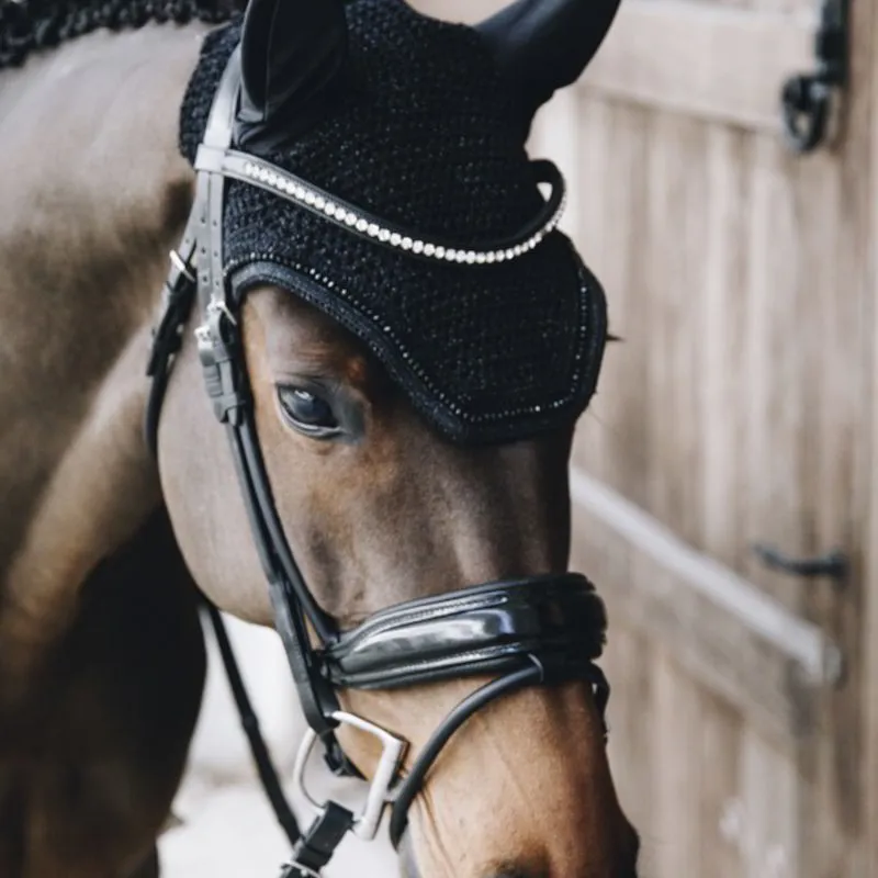 Kentucky Wellington Glitter Band Soundless Fly Veil - Black-1