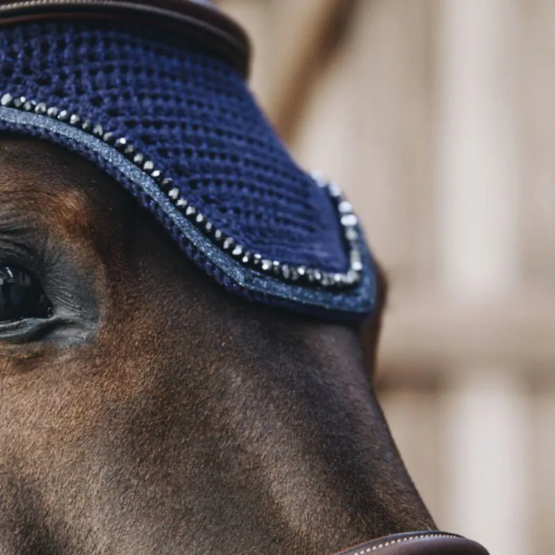 Kentucky Wellington Glitter Band Soundless Fly Bonnet - Dark Navy-3