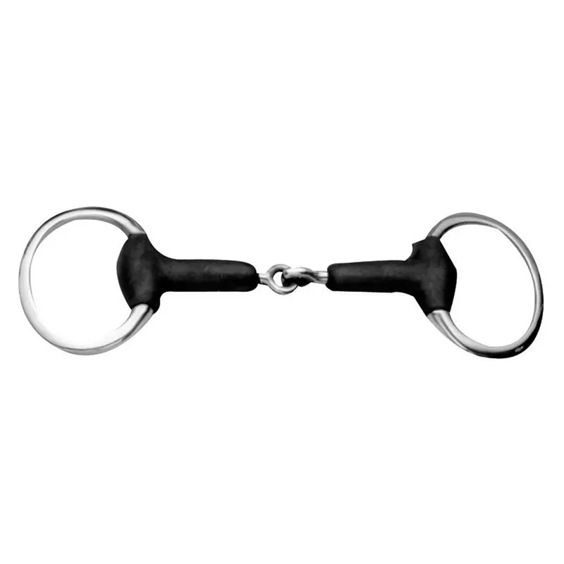 Korsteel Soft Rubber Jointed Eggbutt Snaffle Bit-1
