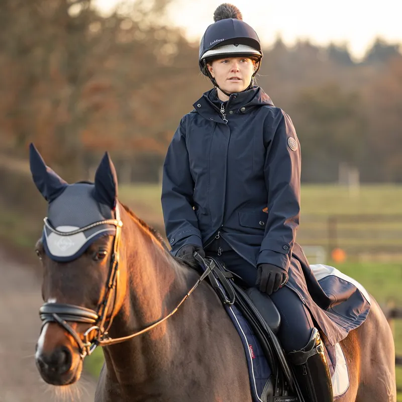 LeMieux Amelie Womens Lightweight Long Riding Jacket - Navy-10
