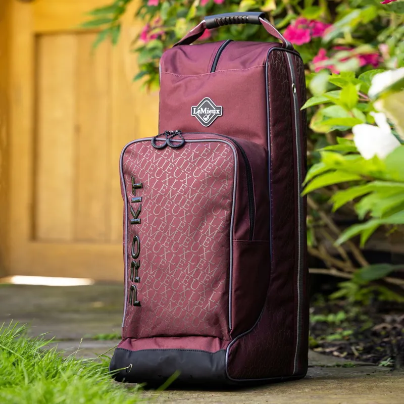 LeMieux Elite Pro Helmet and Boot Bag - Burgundy-1